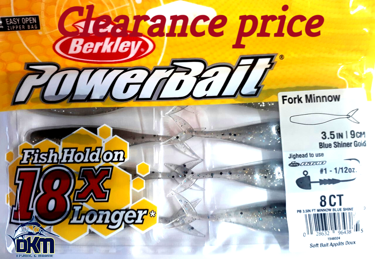 Berkley Powerbait Fork Minnow Blue Shiner Gold 3.5IN 9CM