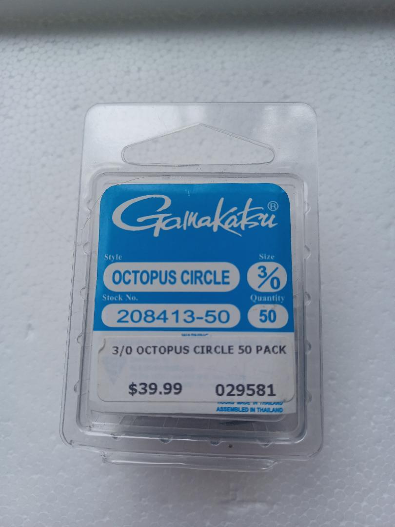 Gamakatsu 3/0 Octopus Circle Hooks 50pk