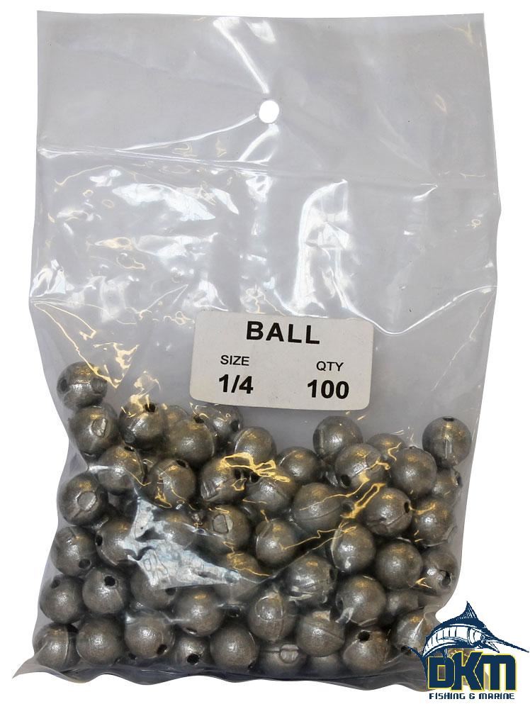 BALL SINKER BULK PACK 1/4OZ (100 PER PACK)