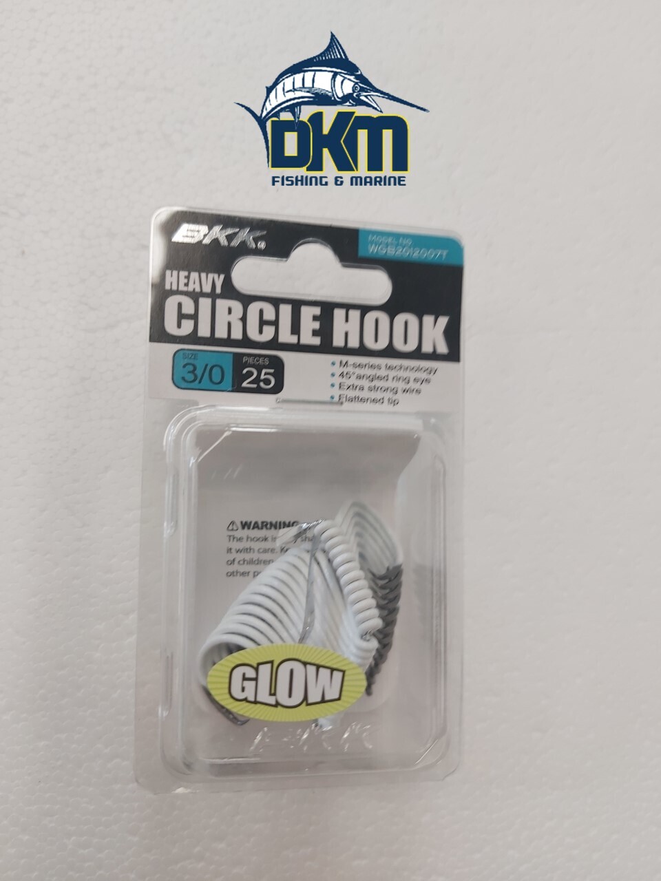 BKK Heavy Circle Hook 25 Pack Glow 3/0