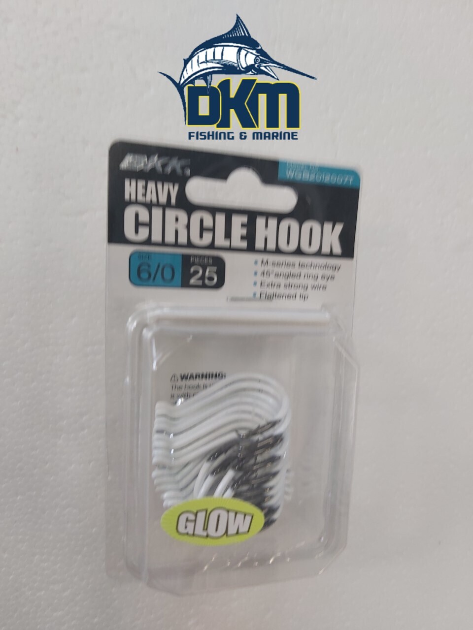 BKK Heavy Circle Hooks Glow Bulk Pack 1/0 Qty 25