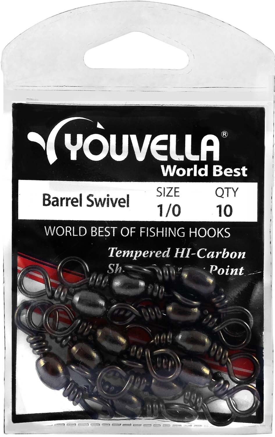 Barrel Swivel Pack - 1/0 (10 per pack) - Youvella