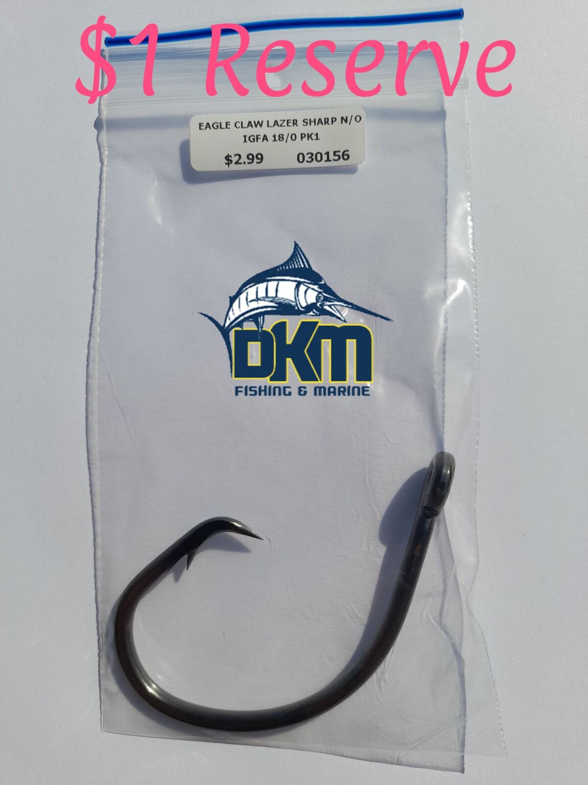 Eagle Claw Lazer Sharp L2045 Non Offset IGFA 18/0 Hook 30156