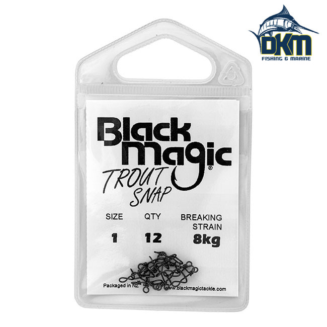 Black Magic Spiral Trout Snap Swivel Size 1