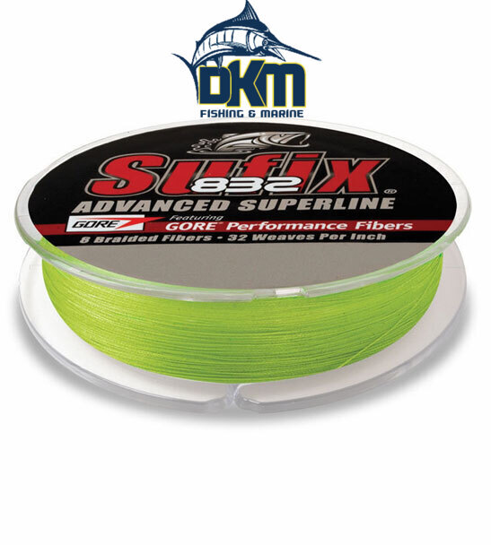 SUFIX 832 BRAID NEON LIME 135m/150yds (0.20mm) 10lb