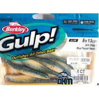 Berkley Gulp Jerk Shad 5in 13cm Blue Peppered Neon