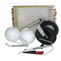 Boat Longline, reel, rack, grapnels, floats 133C