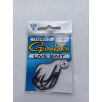 Gamakatsu 6/0 Live Bait Hooks 3pk