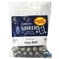 Ball Sinker Value Pack - 1/2oz (50 per pack)