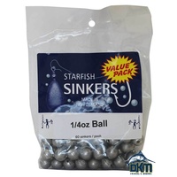 STARFISH BALL SINKER VALUE PACK 1/4OZ (60 PER PACK)