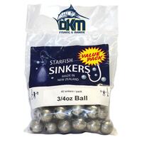 STARFISH BALL SINKER VALUE PACK 3/4OZ (40 PER PACK)