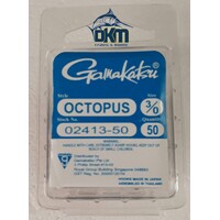 Gamakatsu 3/0 Black Octopus Hooks Pack of 50 Minibulk