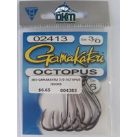 Gamakatsu Black Octopus 3/0 Hooks Pk6