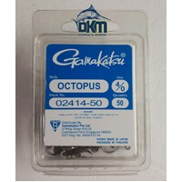 Gamakatsu 4/0 Black Octopus Hooks Pack of 50