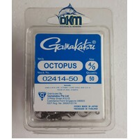 Gamakatsu 4/0 Black Octopus Hooks Pack of 50