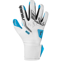 Attrakt Freegel Aqua White / Black / Aqua Blue Size 10 Goalkeeper Gloves