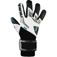 Attrakt Freegel Fusion Goaliator White/Silver/Black Size 10 Goalkeeper Gloves