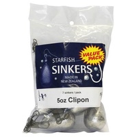 Starfish Clipon Sinker Value Pack 5oz (7 per pack)