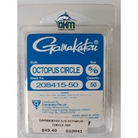 Gamakatsu 5/0 Octopus Circle Hooks Pk 50