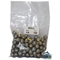 Ball Sinker Bulk Pack - 1/4oz (100 per pack)