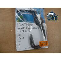 Bonze Platinum Light Gauge Hooks 9/0 4 pack