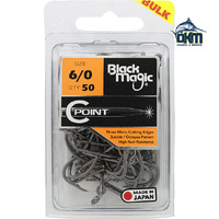 Black Magic C Point Hooks 6/0 Charter Pk50