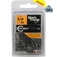 Black Magic C Point Hooks 7/0 Value Pk25