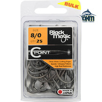 Black Magic C Point Hooks 8/0 Value Pk25