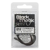 Black Magic GZ Livebait Series Hooks Economy Pack 11/0 3pk