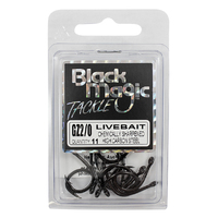 Black Magic GZ Livebait Series Hooks Economy Pack 2/0 11pk