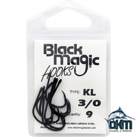 Black Magic Black KL 3/0 Pk9 Hooks