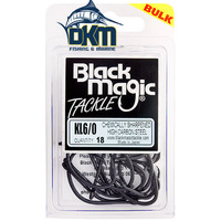 Black Magic KL Series Hooks Large Pack 6/0 Pack of 18
