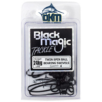 Black Magic Twin Spin Ball Bearing Swivels 24kg (90kg breaking strain)