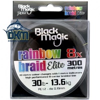 Black Magic Rainbow Braid Elite 8X 30lb 300m