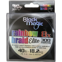 Black Magic Rainbow Braid Elite 40lb 300m spool