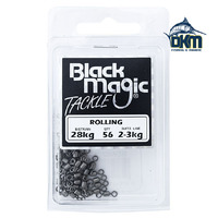 Black Magic Rolling Swivel 2-3Kg Breaking Strain 28kg Economy Pack