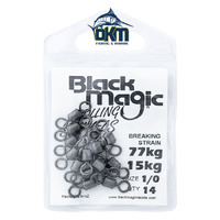 BLACK MAGIC ROLLING SWIVELS 15kg (77kg breaking strain) Pack of 14