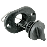 1" Fine Thread Drain Plug & Base Black