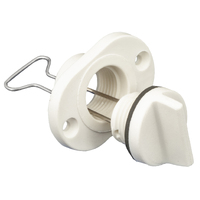 1" Fine Thread Drain Plug & Base White