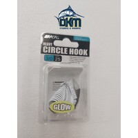 BKK Heavy Circle Hook 25 Pack Glow 3/0
