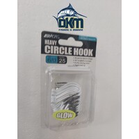 BKK Heavy Circle Hook 25 Pack Glow 6/0