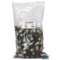 Clipon Sinker Bulk Pack - 1/2oz (100 per pack)