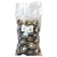 Egg Sinker Bulk Pack 3oz (25 per pack)