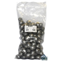 Egg Sinker Bulk Pack - 3/4oz (100 per pack)