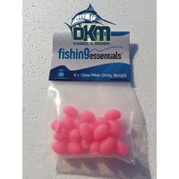 Fishing Essentials Pink Oval Beads 8mm x 12mm 20pk RRP $4.00