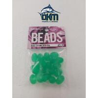 Fishing Essentials Green Oval Beads 10mm x 14mm 20pk