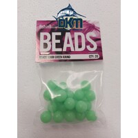 Fishing Essentials Green Round Beads 10mm 20pk