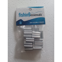 Alloy Double Crimps Sleeves 3mm 25 pack