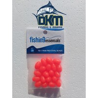 Fishing Essentials Red Oval Beads 10mm x 14mm RRP $4.00 FE313