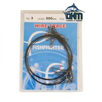 Fishfighter Nylon Coated Wire Leaders 40lb Pack of 3